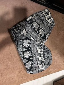 Elephant Print Short Harem Pants
