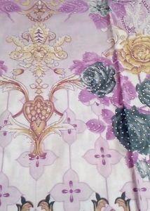 Purple Floral Unstitched Suit