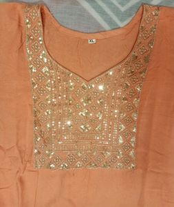 Women Embroidered Straight Kurta