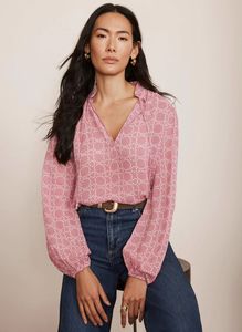 MINT VELVET  PINK Geometric Print Blouse