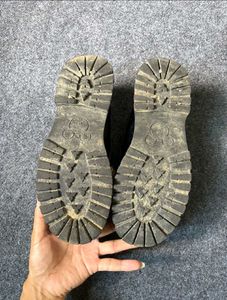 Black Loafers with Bow Detail