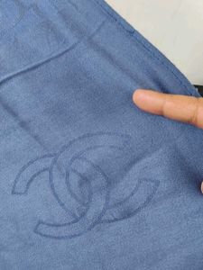 Chanel Elegant Blue Scarf