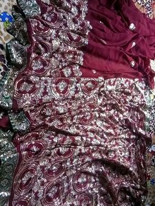 Heavy Work Brown Saree😍😍