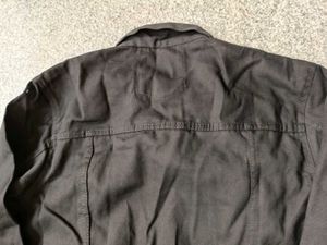 Montrez Stylish Black Denim Jacket, L Size