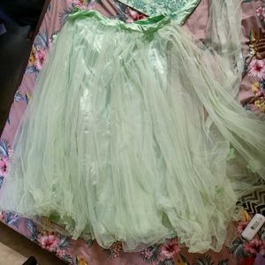 Mint Green Embroidered Lehenga choli