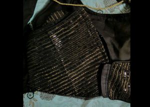 Partywear Sequence padded blouse