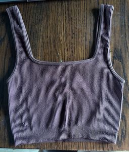 Ribbed Crop Tank Top