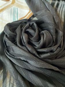 Black Shining Stripes Hijab
