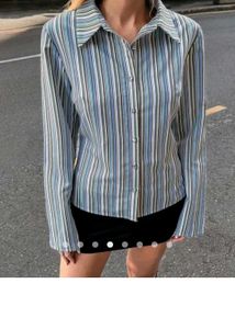 Striped Blue Blouse