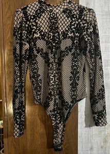 Patterned Long Sleeve bodysuit