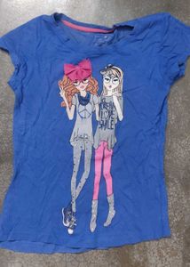 Blue Graphic Print Tee