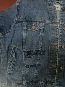 Denim Jacket with Graffiti