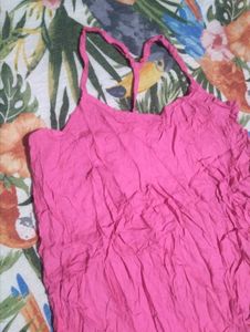 Pink Sleeveless Casual Top