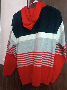 Retro Striped Hoodie Sweater