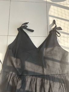 Black Summer Dress With Knotted Straps