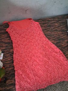 Coral Lace Dress