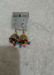 Multicolored Jhumka Earrings