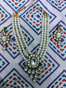 combo nacklace and hand made earing