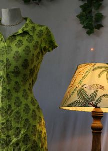 Green Floral Midi Dress