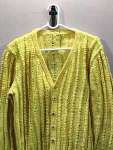 vintage yellow stripped sweater full sleeves