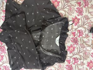 Floral Ruffle Crop Top/Jacket