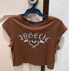 Brown Angelic Graphic Tee
