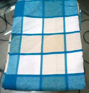 Aesthetic Table Cloth - Blue And White Check Print