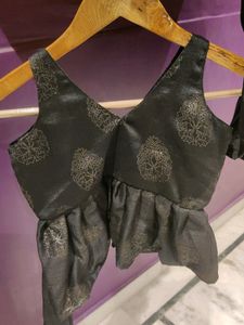 Beautiful Black Lenga And Atteched Duptta Set