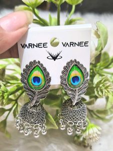 Peacock Jhumka Earrings