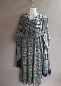 Kalamkari Print Kurta With Duppatta