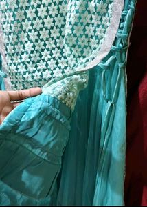 Teal Embellished Indian Outfit