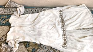 White &amp; Gold Embroidered Outfit