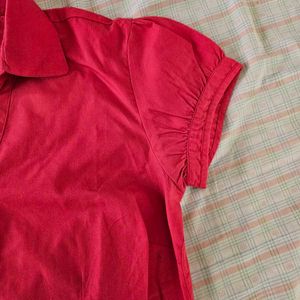 Westside Red Button down Top