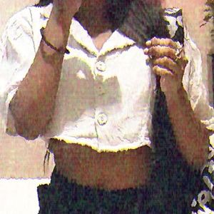 Cropped Button-Up Top