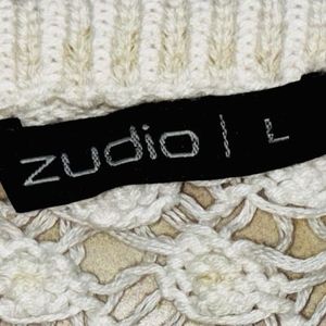 White Crochet Top from Zudio