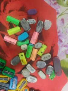 Rubber and sharpener are in very good condition,
