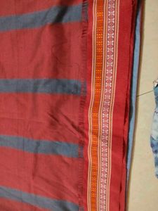 Gray Cotton Blend Saree