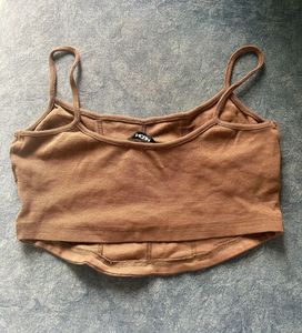 Brown Corset Style Tank Top
