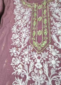 Light Purple Embroidery Tunic/Kurti