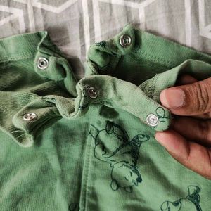 Full Sleeve Tshirt And Dungaree Set