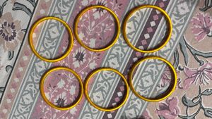 Yellow flower bangles