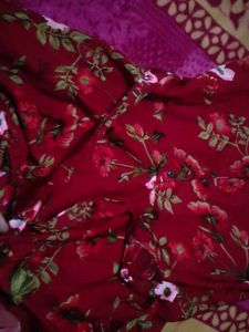 Red Floral Print Dress