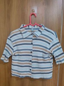 Striped Crop Top Shirt