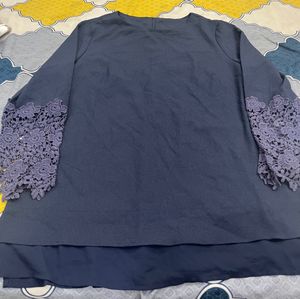 classy navy blue top
