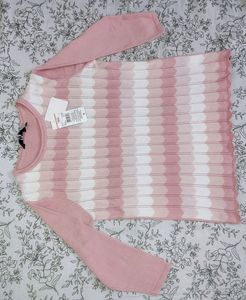 Knitted Striped Boat- Neck Pullover