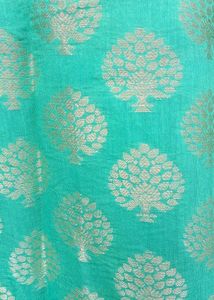 Teal &amp; Gold Paisley Pattern Dress