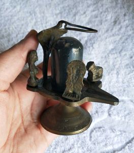 Vintage Brass Shiva Lingam Statue