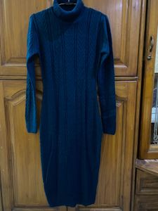 High Neck Sweater Dress