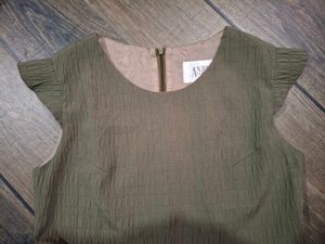 Olive Green Shift Dress