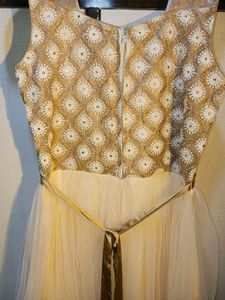 Gold Embroidered Party Dress